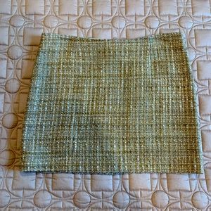 Alice Olivia Gold tweed mini skirt